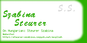 szabina steurer business card